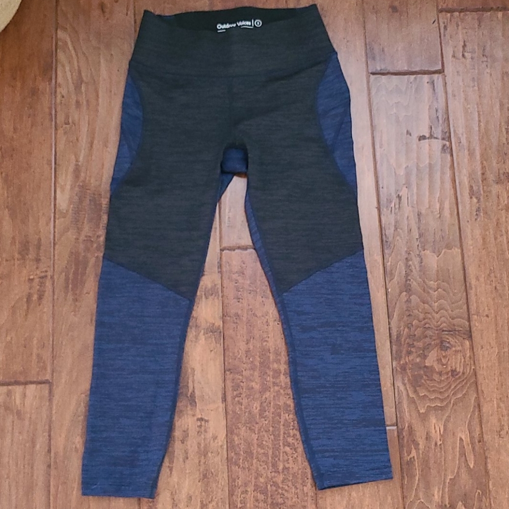 Outdoor Voices blue and black pants